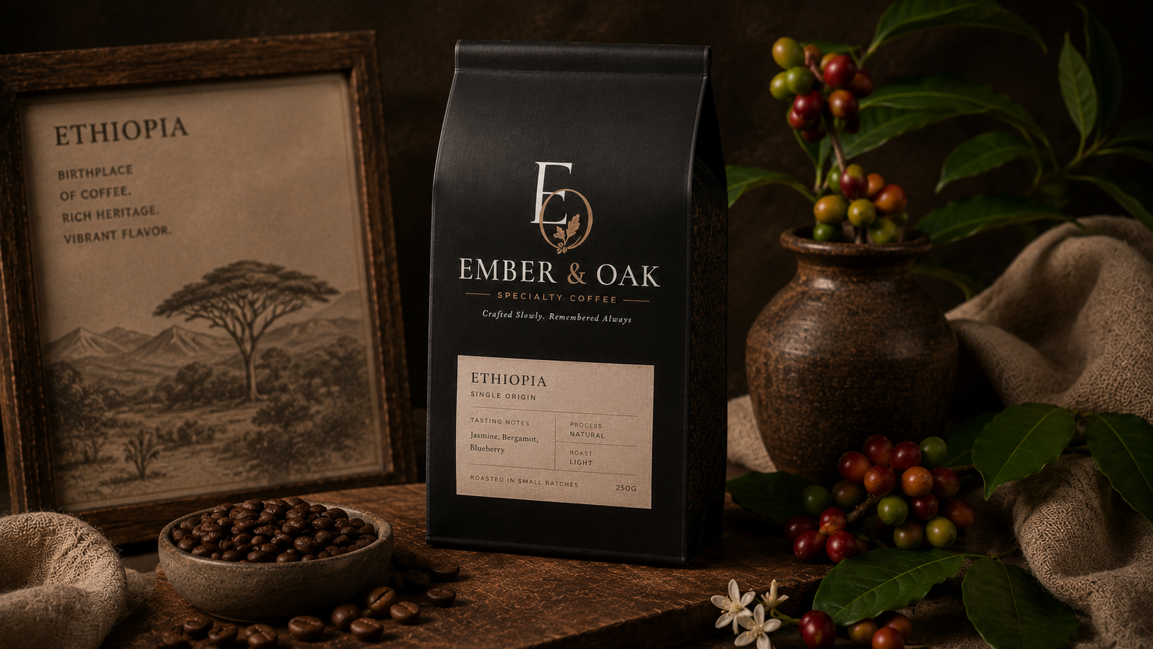Ember & Oak Ethiopia coffee origin
