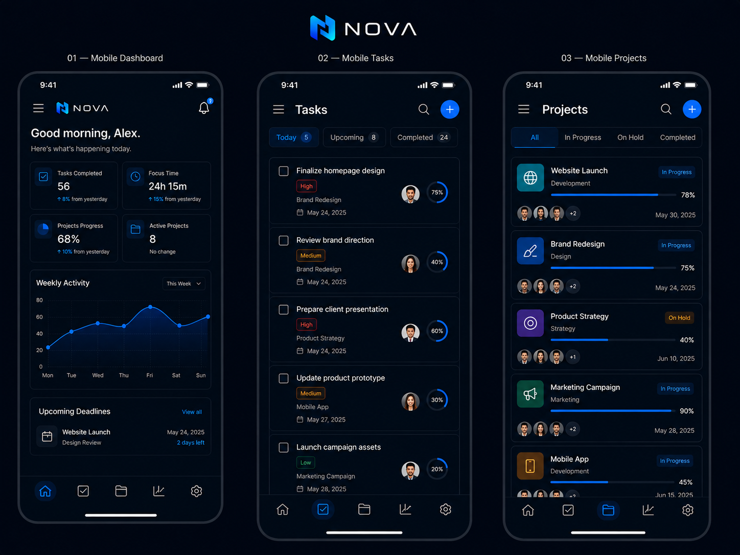 NOVA mobile experience