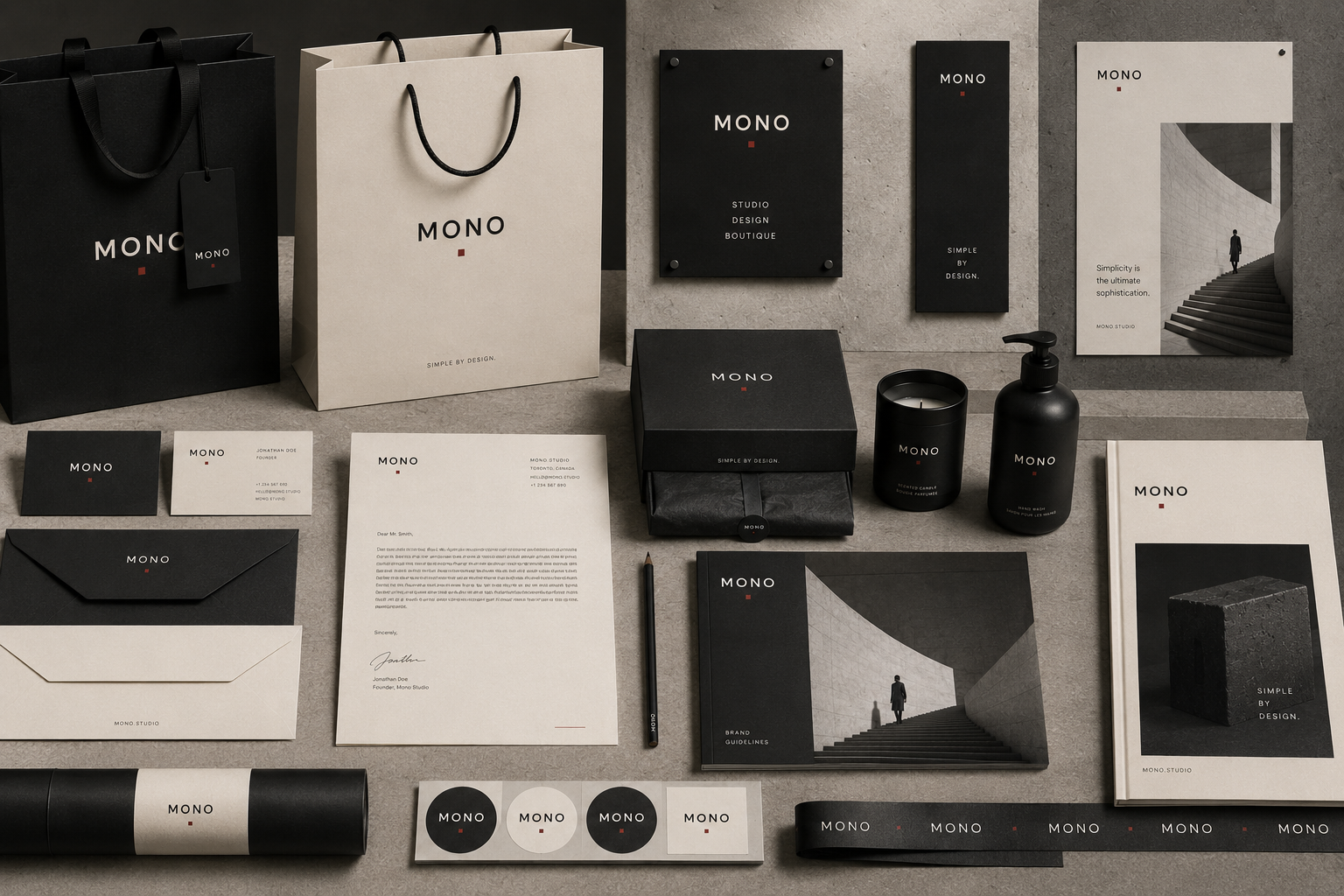 MONO brand mockup