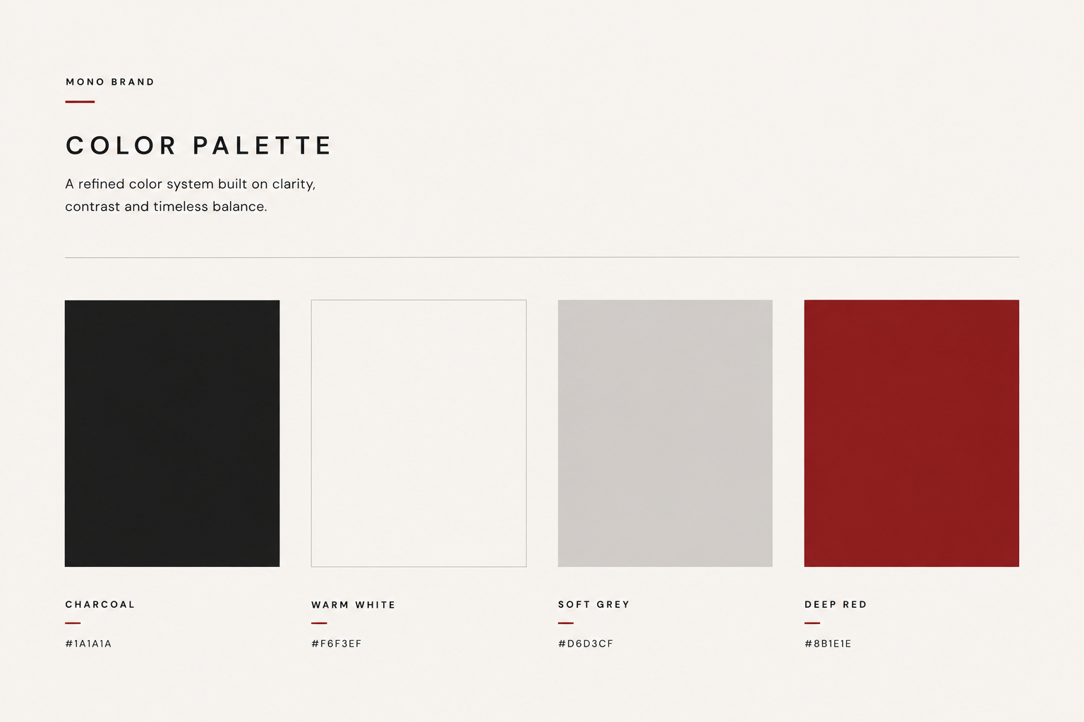 MONO color palette