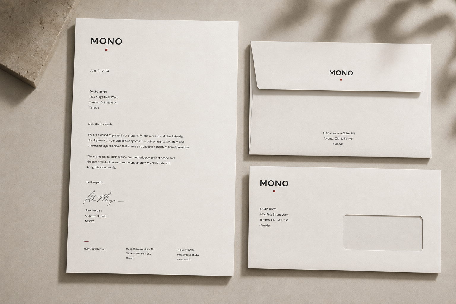 MONO letterhead