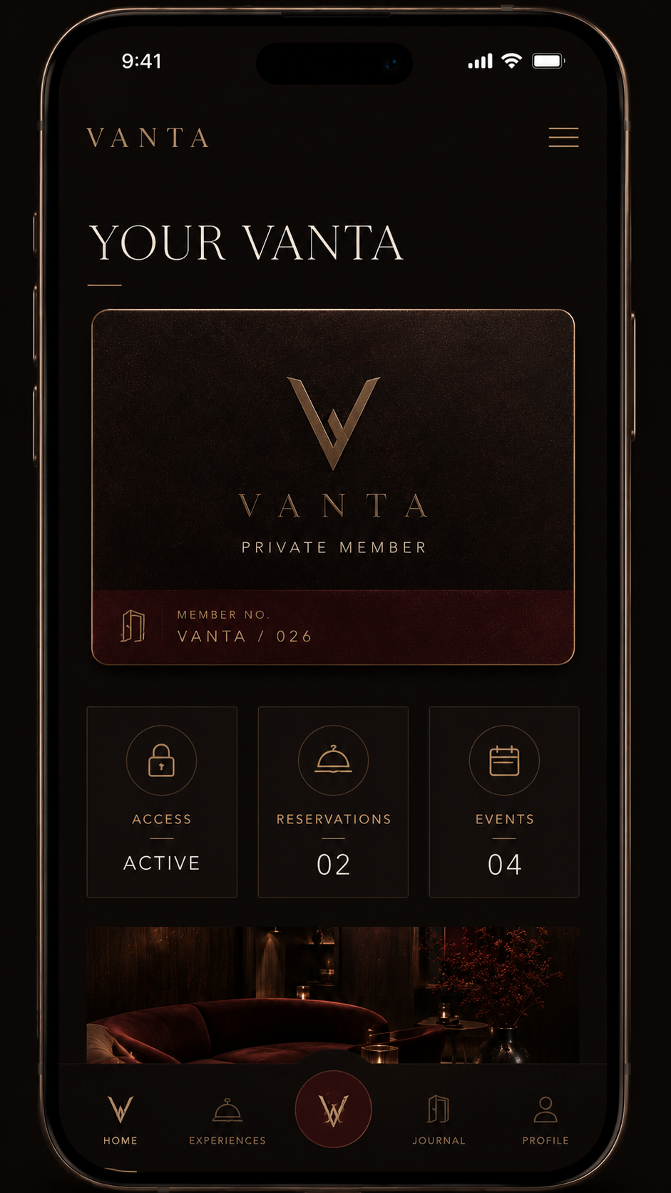 VANTA mobile membership