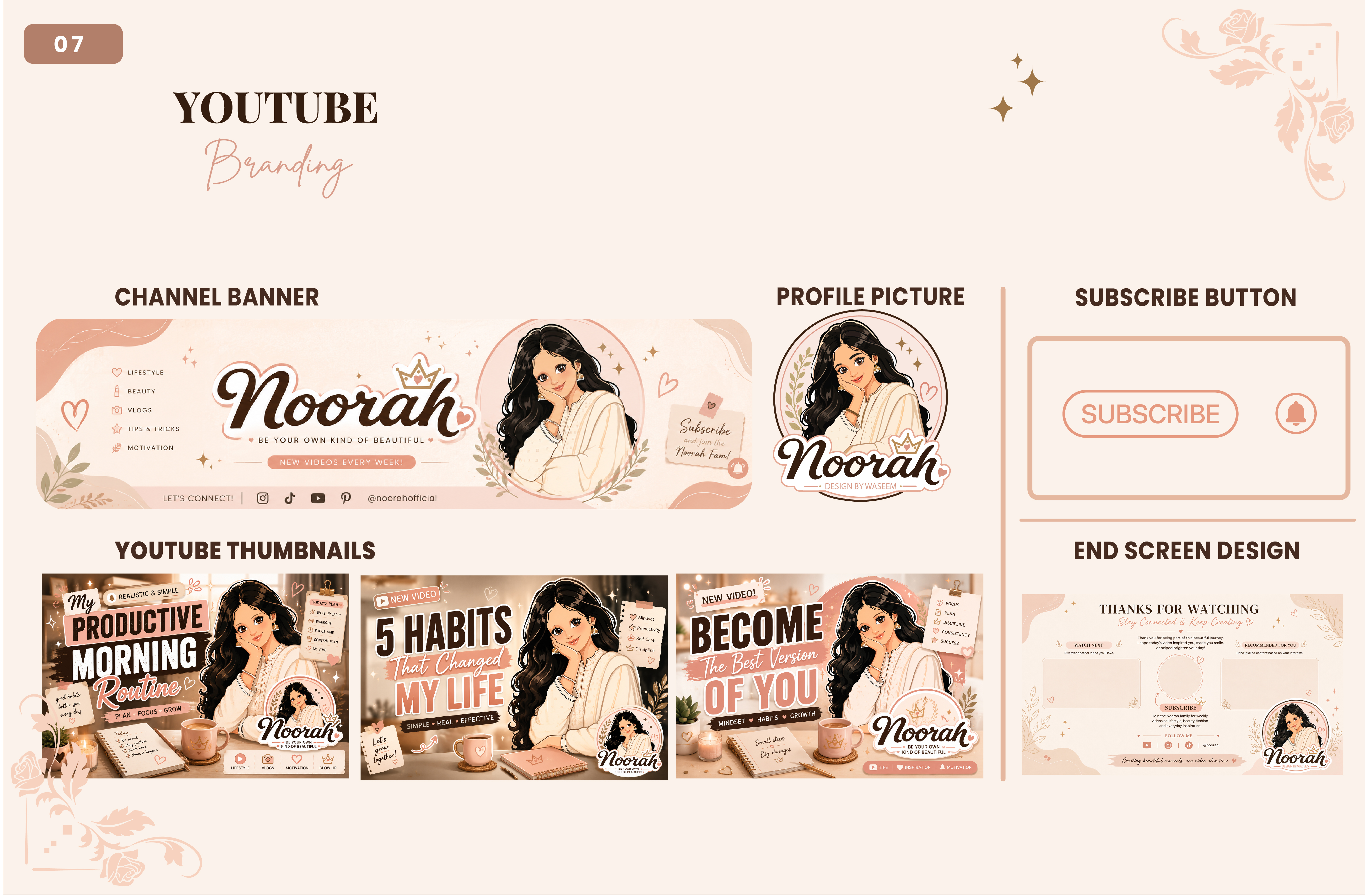 NOORAH YouTube branding